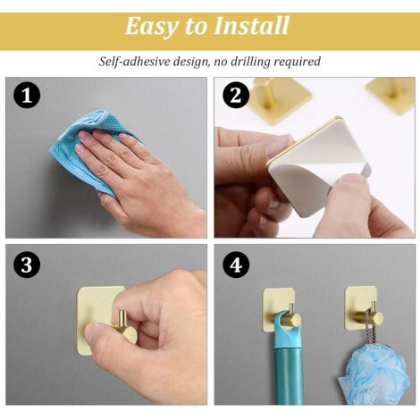 Portasciugamani in acciaio inossidabile 304 argento oro senza foratura porta carta portasciugamani autoadesivo gancio per accappatoio set di accessori per il bagno  13