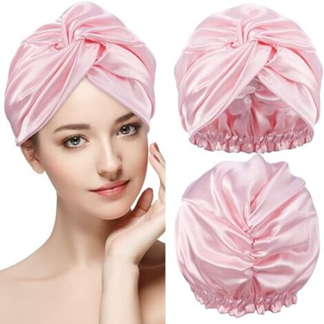 Cuffia di raso Cuffia di seta Cuffia per capelli per dormire Cuffia di raso Extra Large Reversibile per le donne Capelli Ricci Naturali nero | IT