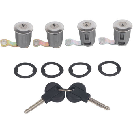 Pour Peugeot Citroën cylindre de serrure universel + clé + cylindre de serrure (4 cylindres de serrure) (1/5)
