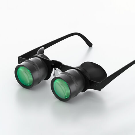 Binocolo Opera Mani Libere Professionale - Occhiali Binocolo Con Lenti Doppie (Trasparente E Blu-Verde) Per Teatro, Concerti, Birdwatching E Pesca - Regalo Creativo - 2