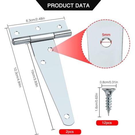 4 Cerniere Per Porte Senza Mortasa 5x2,5 Cm - Nere, Silenziose, Per Armadi E Mobili