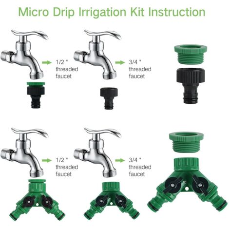 Irrigazione Smart Kit Irrigazione A Goccia Automatico 50 Metri - Per Giardino, Serra, Piante, Con Timer Digitale Irrigazione Automatica Con Timer Digitale