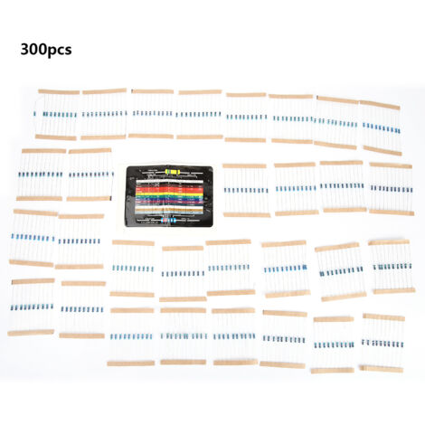 Kit Assortimento Resistore 400pz 1/2 W, Kit Resistore a Film in Fibra di Carbonio 16 Valori 10ohm-1Mohm