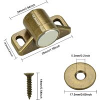 4 Magnetini Per Ante Armadio - Chiusura Magnetica Forte, Con Viti E Nastro Adesivo