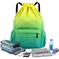 Borsa Sportiva Con Coulisse - Zaino Sacchetto Palestra Impermeabile Per Uomo E Donna - Foto 6