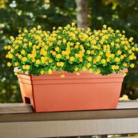 DULRLLY 6 steli di fiori artificiali di acacia da 38 cm, colore giallo, in seta, per