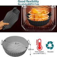 Fodere per pentole per friggitrice ad aria in silicone riutilizzabili per alimen