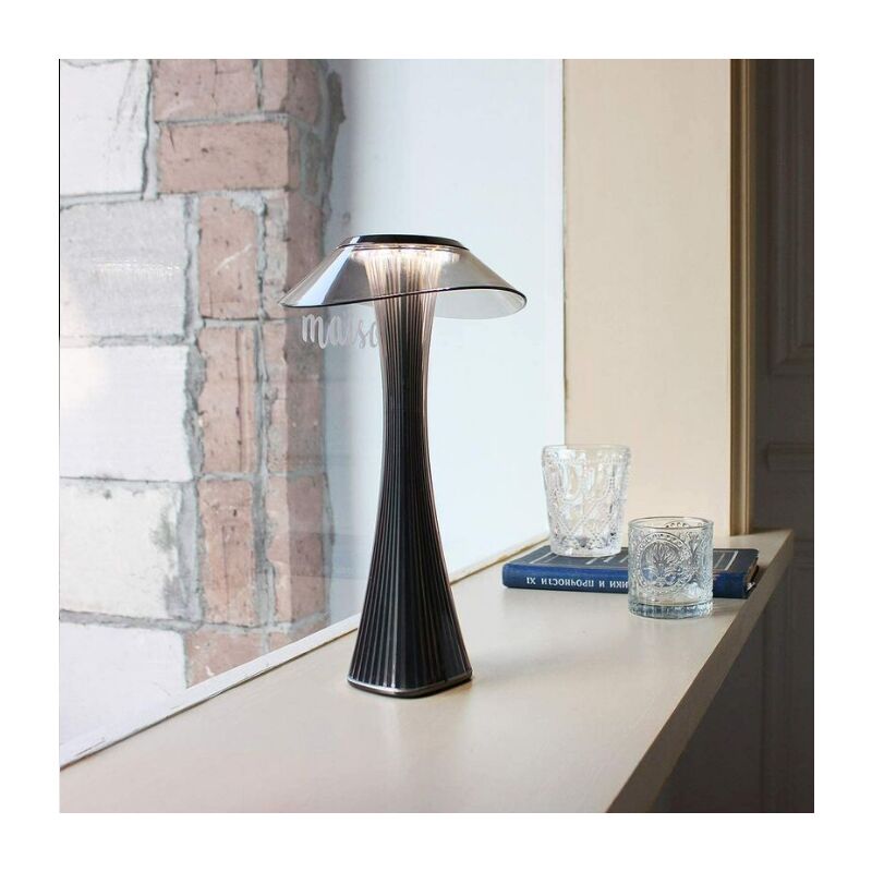 Battery Operated Lamp with Timer, Glass Cordless Lamp – Modern