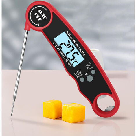 Digital Water Thermometer For Liquid, Candle, Instant Read With Waterproof  For Food, Meat, Milk, Long Probe