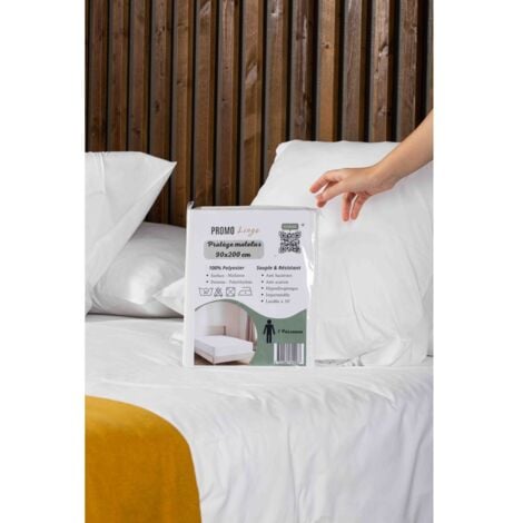 Protège matelas ultra imperméable, anti-acariens – Couvre matelas – Bonnet 30 cm - 200x90 cm.