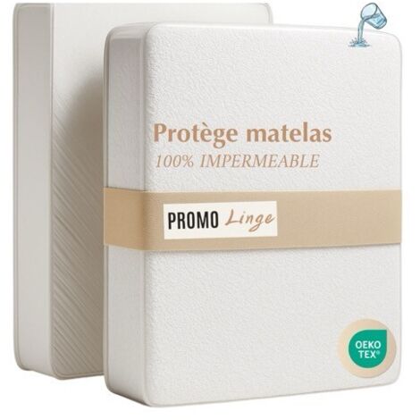 Protège matelas ultra imperméable – Anti-acariens – Bonnet 30 cm – Dimensions 200x160 cm – Lavable en machine à 40°C