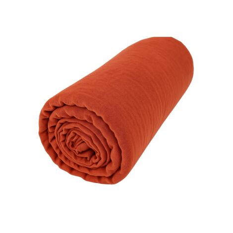 Drap Housse Gaze de coton - Bonnet 30 Cm - Plusieurs Tailles - Plusieurs Coloris - 190x140cm - rouge