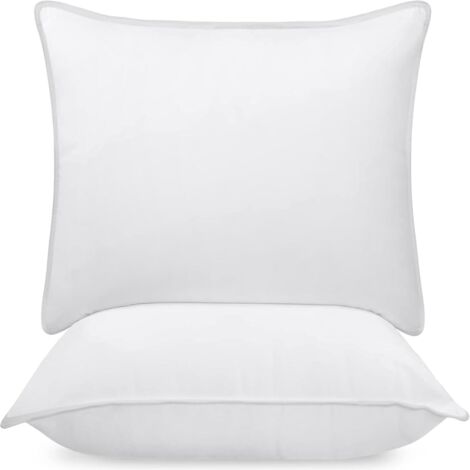 Coussin Blancs, Fibres Creuses Moelleuses, pour Canapé, Lit ou Décoration - 40 x 40 cm - Lot de 4 (1/5)