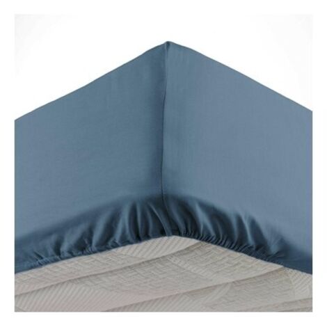 Drap housse 140 x 190 cm bonnet 30 cm Mmicrofibre Oscar Bleu Nuit