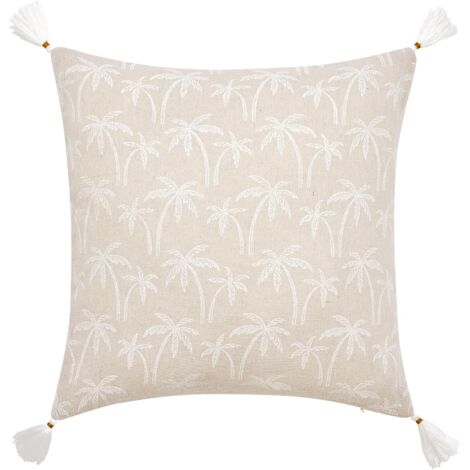 Coussin Déhoussable Compressé 45x45 cm Polycoton Imprimé - SAHARIS (1/3)