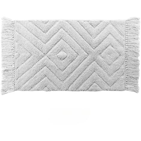 Tapis Rectangle à Franges 50 x 80 cm - Nara en Coton et Polyester