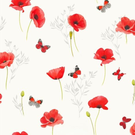 Nappe Bulgomme Imprimée Coquelicot - Au mètre - 280 x 140 cm