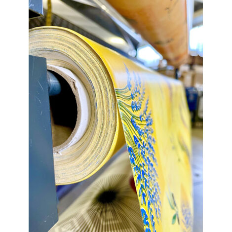 Toile cirée Imprimée Provençale - Au mètre - 240 x 140 cm - jaune