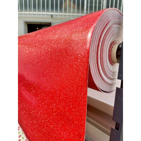 Nappe Bulgommes Imprimée Paillettes - Au mètre - 350 x 140 cm - rouge