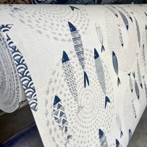 Nappe Bulgomme imprimée Poissons - Au mètre - 280 x 140 cm