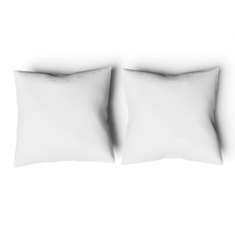 Oreiller rectangulaire ou carré moelleux 100% Polyester Fibres Creuses Coussin Promo Linge - 65x65 cm - Lot de 2