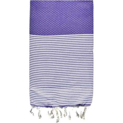 Fouta de Plage Nid d’Abeille 100% coton - Douceur et confort – Serviette de Plage - 100x200cm - 200 x 100 cm - Violet