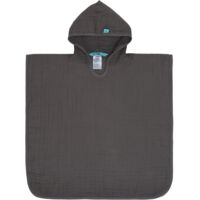 Poncho Bébé - Gaze de Coton - 100 % Coton - anthracite - 12-36 mois