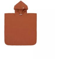 Poncho Bébé - Gaze de Coton - 100 % Coton - Terracotta - 12-36 mois