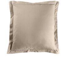 Douceur D'Intérieur – Taie d’oreiller 63 x 63 cm 100% coton 57 fils – Volant plat raffiné pour literie élégante – Lavable en machine
