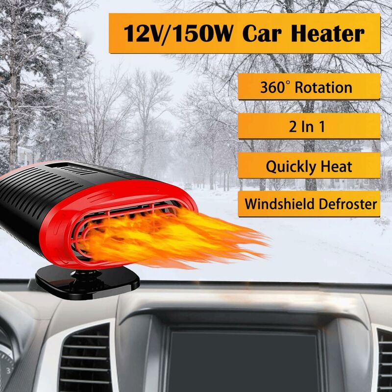 Acheter Réchauffeur d'air de voiture 12V 500W, souffleur d'air chaud et  chaud, dégivreur de pare-brise, désembueur