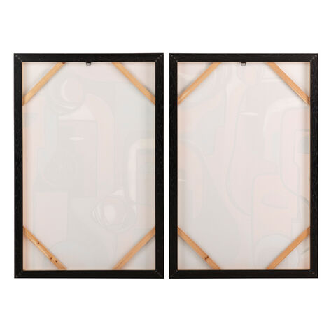 Set 2 cuadros decorativos marco negro 24x2x34 cm, Decoración Online
