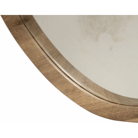 Vinilo redondo marco de espejo de madera