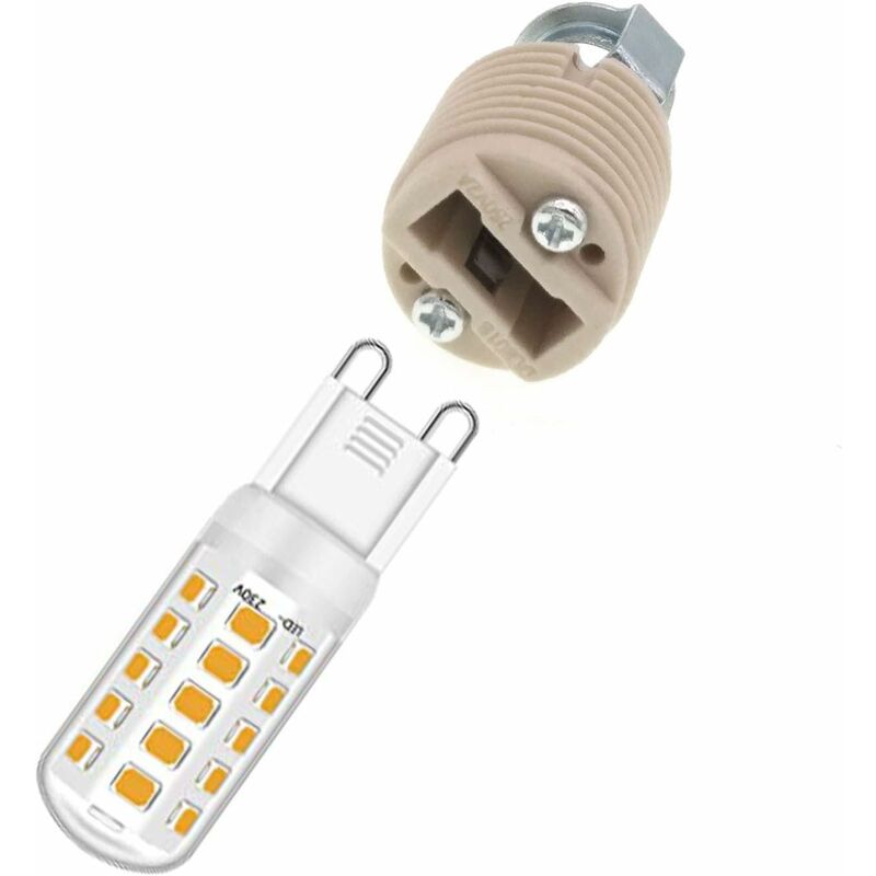 Confezione da 6 adattatori da B22 a E27 - Conversione da attacco a baionetta a vite per lampadine a LED, a incandescenza e alogene | Leroy Merlin
