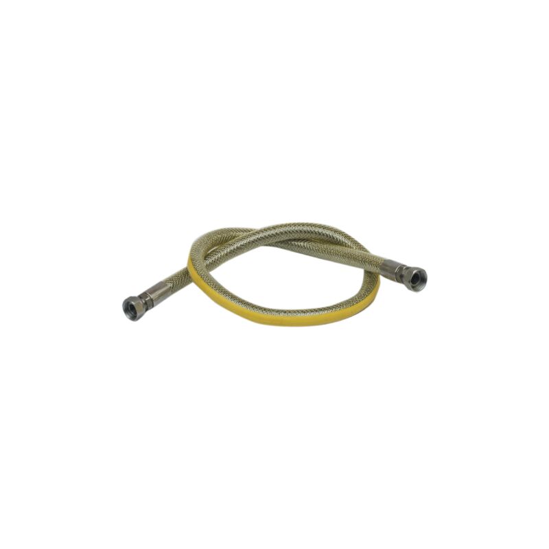 Tuyau Gaz DOJA Barcelona 1/2" - 1,5m, Acier Inox, Vanne De Sûreté - Pour Gaz Naturel, Butane, Propane