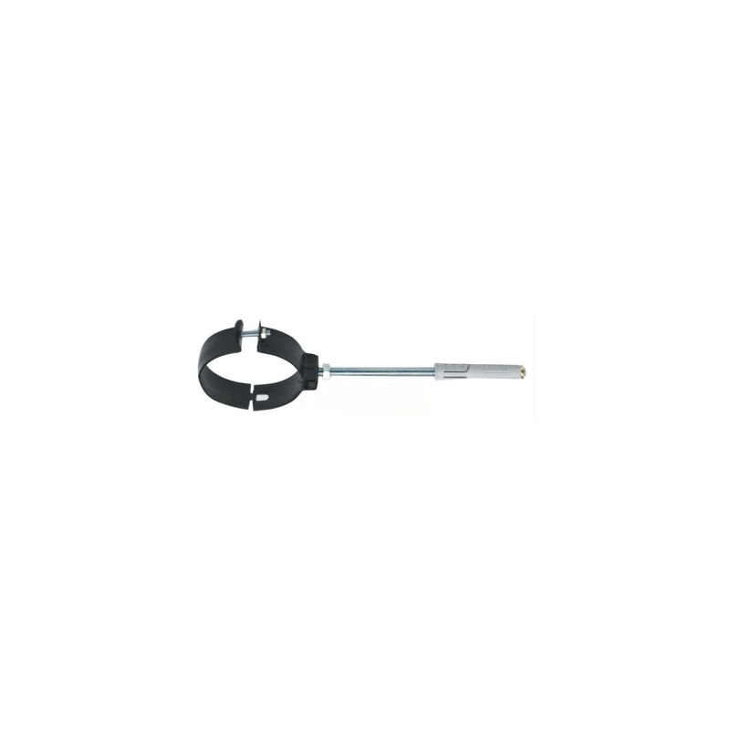 Collier lourd en satin noir   10 cm pour la fixation des conduits de chemine'e de poele