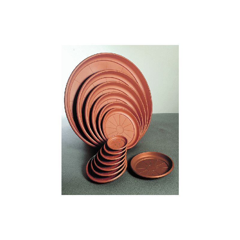 Lot 3 Soucoupes Anthracite 25 Cm - Pour Pots De Fleurs 30 Cm - Plastique UV Résistant Fabriqué En Allemagne