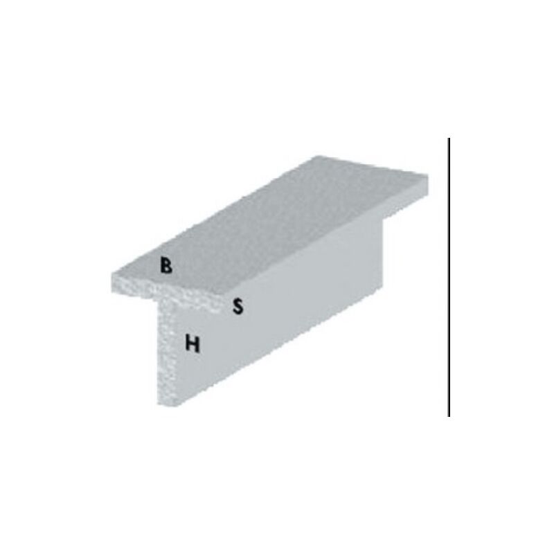 Profil T cm 100 h argent 30x15X1,5 mm profilA s aluminium barre de tige