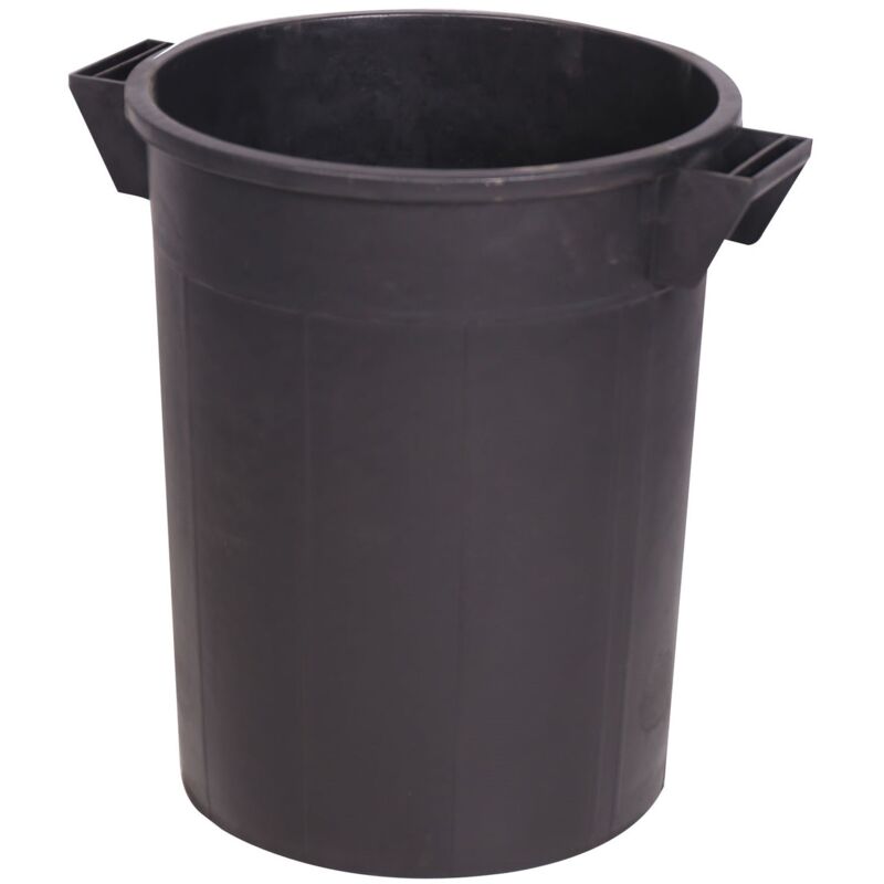 Poubelle 7 Litres Acan Tradineur Avec Couvercle Et Poignées Métal - Noir, 30.2x23x23 Cm | Pour Intérieur/Extérieur