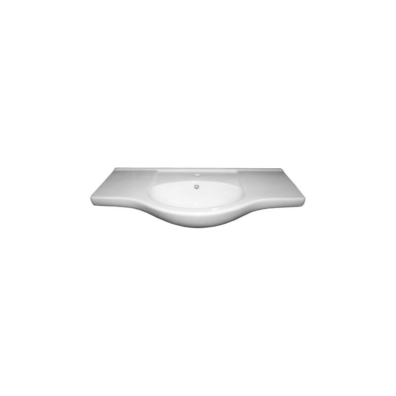Lavabo inte'gral en ce'ramique cm 85 pour mode'le de meuble de salle de bain Eva