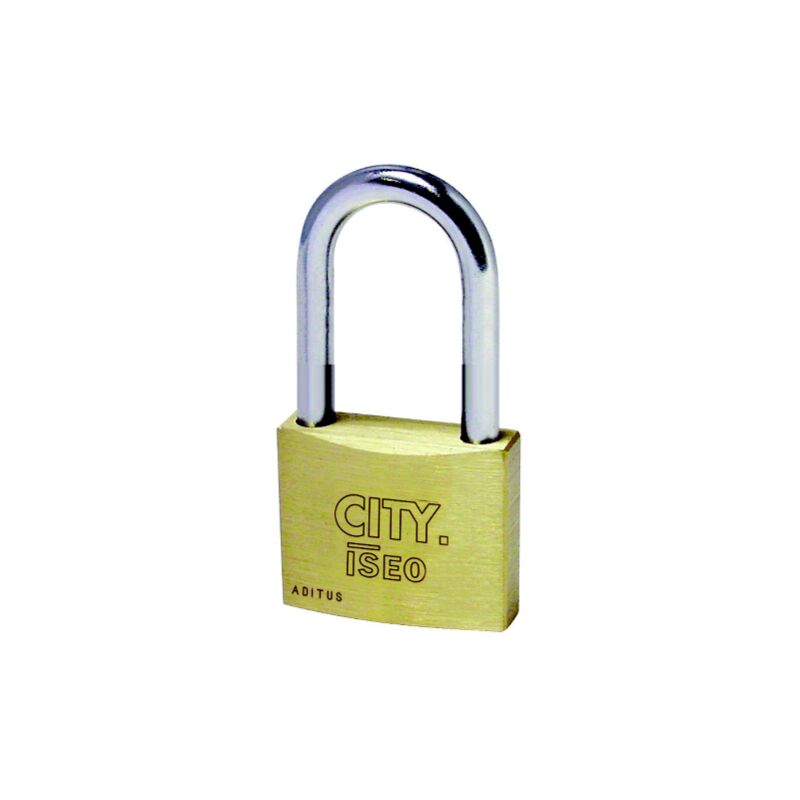 1 piA ce Cadenas rectangulaire City by Iseo avec cadenas A  arc long 50 mm