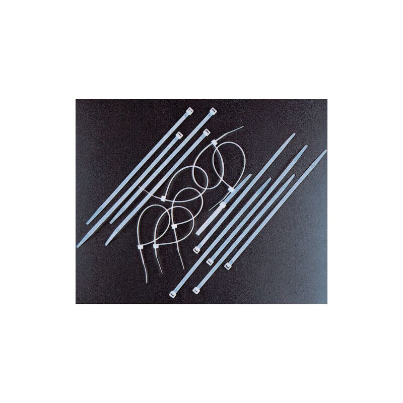 cf 100 piA ces de serre-cA bles en nylon transparent 3,5x290 mm