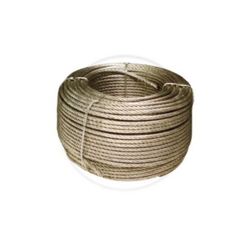 CA ble en acier galvanisA  de 100 mtl avec 72 fils CA ble mA tallique de 5 mm