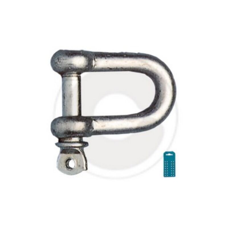 Manille En Acier Galvanisé 16 Mm - Anneau En D Avec Goupille Filetée - Pour Levage Et Amarrage (1 Pièce)