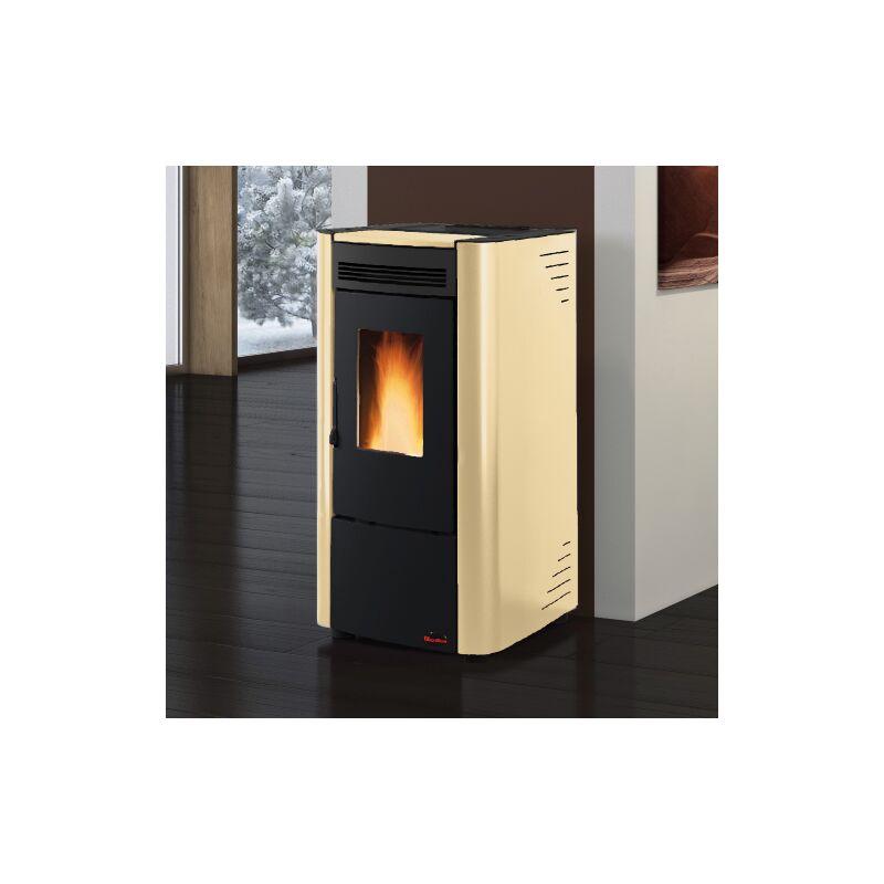 Poele a' granule's ventile' La Nordica Extraflame Ketty Evo 2.0 parchemin 7,4 kw pour 186 m  bardage acier