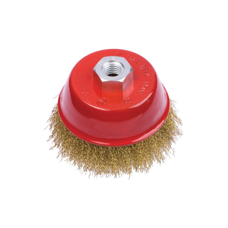 Poggi 485.30 spazzola a tazza   60 mm con fili di acciaio attacco M14