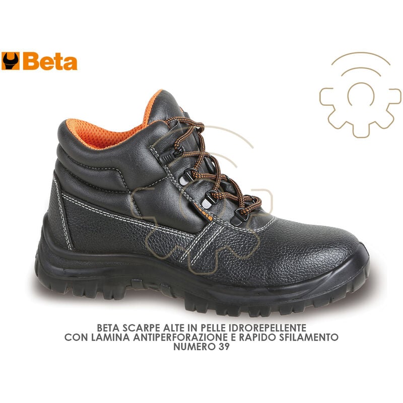 Beta Chaussures 39 sécurité hautes résistant à la perforation S3P 7243C SRC