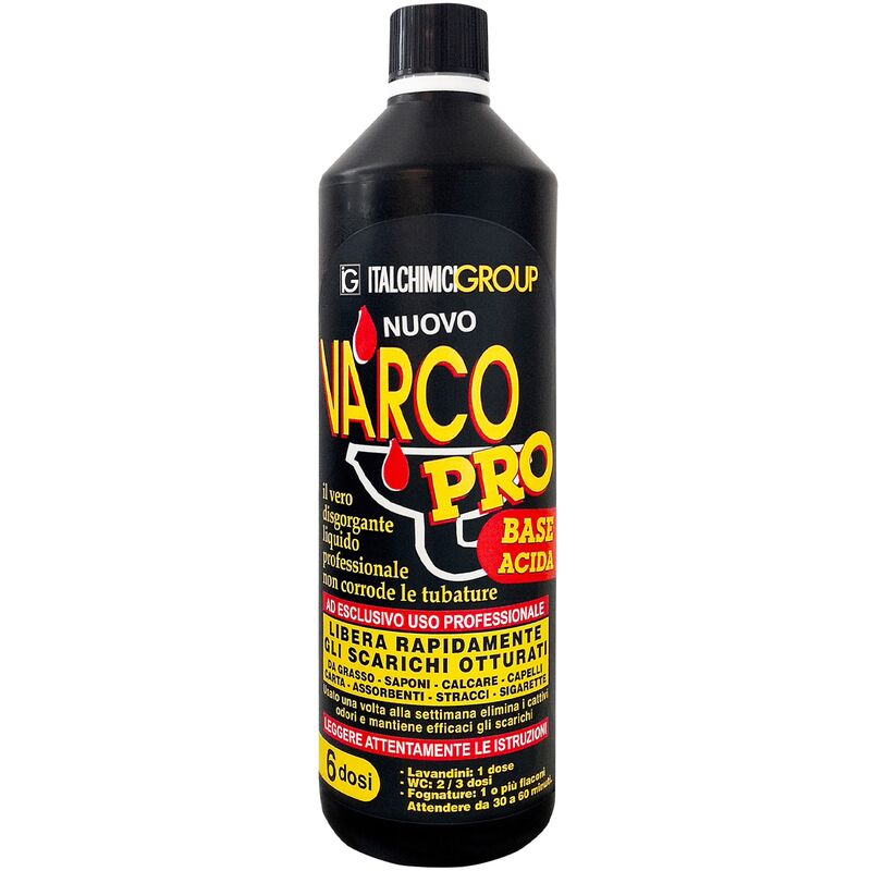 Laveur liquide Varco Pro 750 ml de'graissant acide de'graissant pour  canalisations
