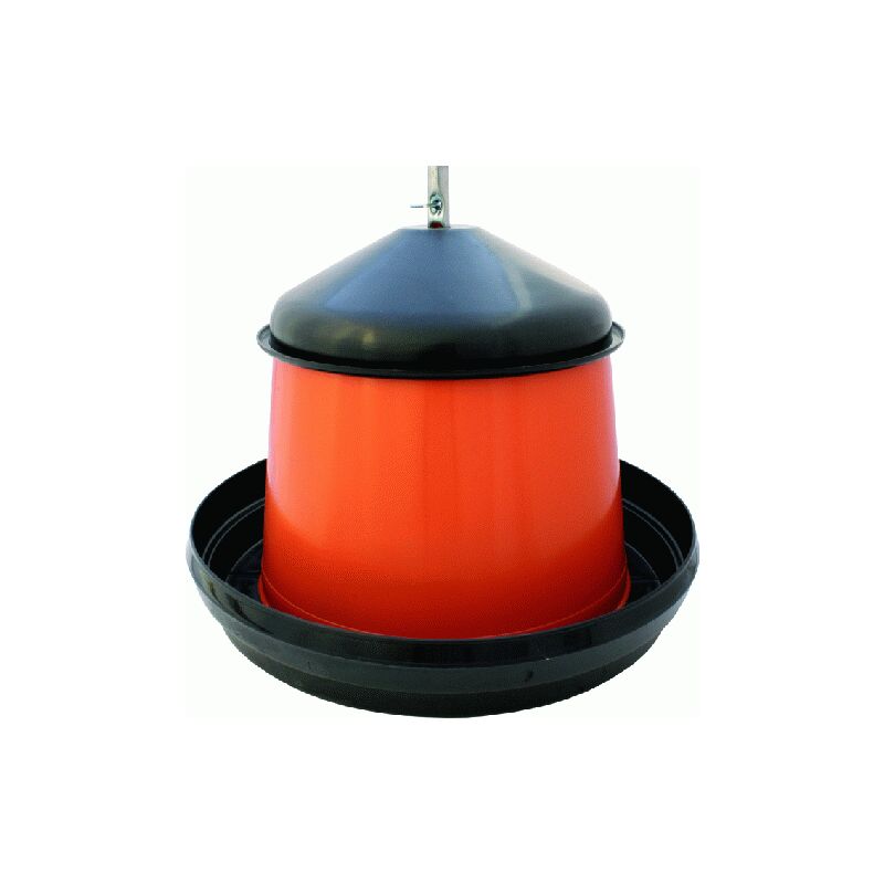 Kit Mangiatoia E Abbeveratoio Per Polli - Mangiatoia 18 Kg E Abbeveratoio 21 Lt In Lamiera, Made In Italy