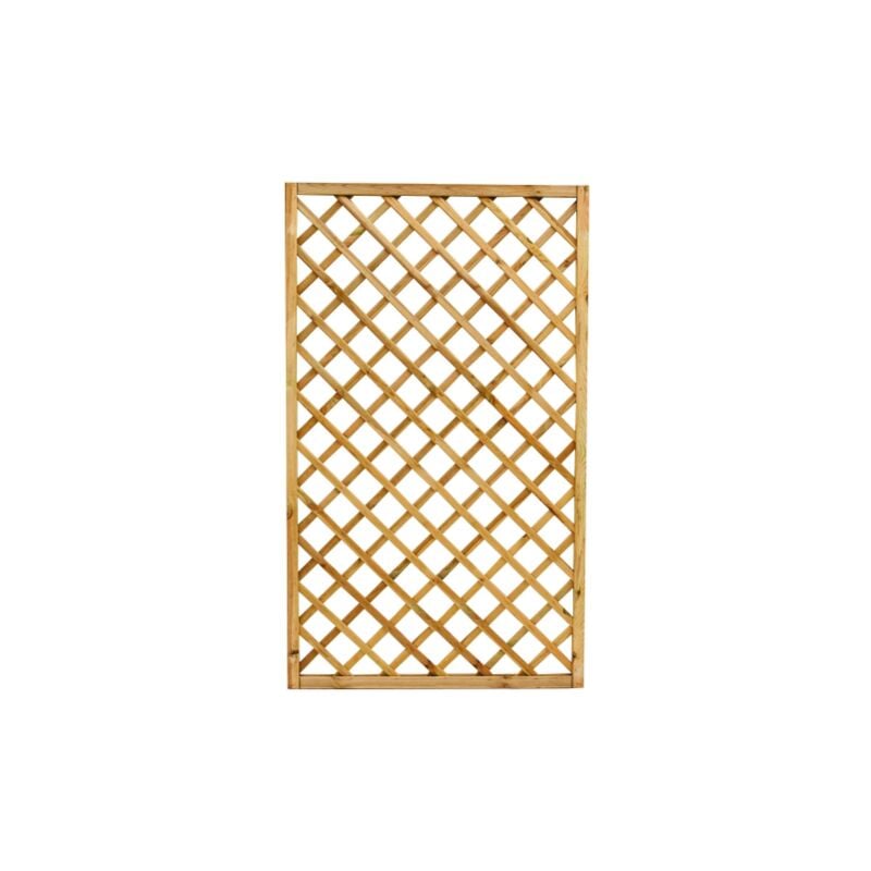 Panneau quadrille' rectangulaire en bois de pin impre'gne' 60x180 cm pour terrasse de jardin