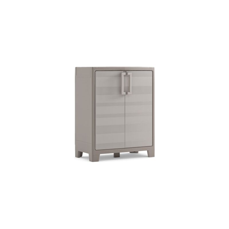 Armoire Basse Keter Gulliver 80x44x99.5cm - Rangement Résine Modulable Pour Garage Ou Cuisine